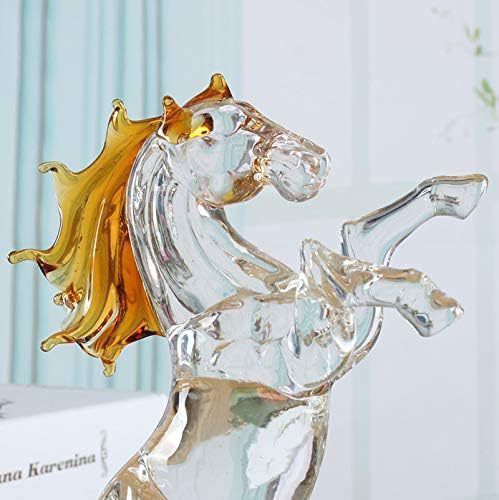 Crystal Glass Horse Statue Animal Table Decoration